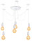 iDEGU Retro-Kronleuchter, 6 Arme, Hängeleuchte, DIY, kreativ, Deckenleuchte, Spinnen-Stil, verstellbar, 150 cm, Vintage, Deckenlampe mit E27-Fassung für Restaurant (weiß, 6 Lichter)