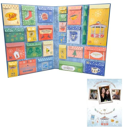Gilmore Girls Advent Calendar 2024, Gilmore Girls Merchandise Christmas Countdown Advent Calendar, Gilmore TV Show Christmas Advent Calendar, 25 Days Comedy Gilmore Calendar Gift for Fans (2PCS)