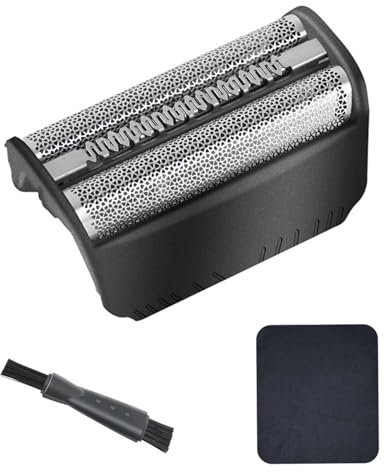 Braun 1 Stück für Serie 3 Ersatzkopf, Kompatibel mit 30B 310 330 340 5746 4875 7630, Schwarz/Silber, Inkl. Bürste und Reinigungstuch, Unisex, Modern, Mit Integriertem Wiederaufladbaren Akku, Grayscale