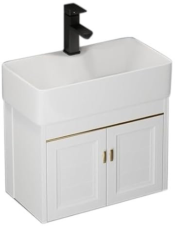 Waschbecken, Waschbecken aus Glasporzellan, Waschtischunterschrank, Wandmontage, Waschbecken mit Wasserhahn und Abfluss, Kombi-Badezimmer, kleines, rechteckiges Eckwaschbecken zur Wandmontag