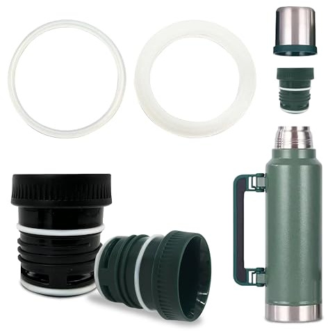 2 Pcs Stanley Thermo Stopper Replacement Rings/Rubber Gaskets – BPA-Free Silicone Seal for Classic Vacuum Insulated Wide Mouth Bottle (1.1QT, 2QT, 750ml, 1.9QT)