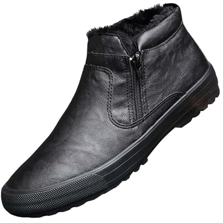 Scarponcini Uomo Invernali Classico Morbidi Stivali Da Neve Foderati Caldi Scarpe Doposci Lavoro Offerta Militari Stivaletti Antiscivolo Antinfortunistica Trekking Leggere Pelo Scarponi Snow Boots