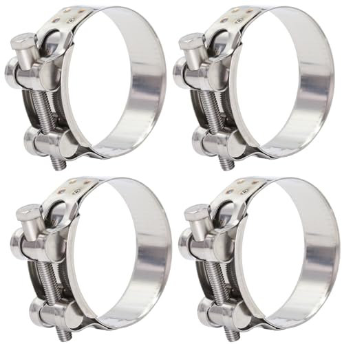 FamlTol Collier de serrage, Lot de 6 Plage de Serrage 44-47mm, T-Bolt Collier Inox, Colliers de Serrage à Boulon en T pour Conduite d'eau, Conduite de gaz, Tube d'automobiles