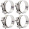 FamlTol Collier de serrage, Lot de 6 Plage de Serrage 44-47mm, T-Bolt Collier Inox, Colliers de Serrage à Boulon en T pour Conduite d'eau, Conduite de gaz, Tube d'automobiles