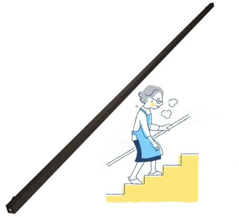 zklaseot LED-Treppenhandläufe Für Innentreppen - Körpersensor, Wandmontierter Treppenhandlauf, Nachtbeleuchteter Handlauf Für Treppenflure, Villa-Gänge, Haltegriff(3ft/90cm)