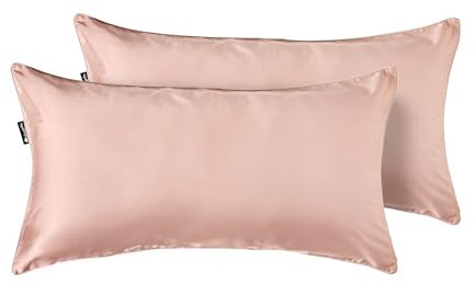 Cloudpillo Kissenbezug 40x80-2er-Pack Premium Kissen Cover mit Reißverschluss, Atmungsaktive Baumwolle, Antibakteriell, Ultra Weich, Langlebiger Luxus, Kopfkissen Hülle, Breezy Pink