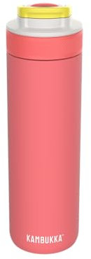 Kambukka Lagoon 600ml / 20oz Insulated Water Bottle with Straw - Leak-proof, Keeps Cool for 22 Hours, Soft Silicon Spout, Dishwasher Safe Lid, Anti-Slip Base - Premium Stainless Steel - Fluo Fantasy