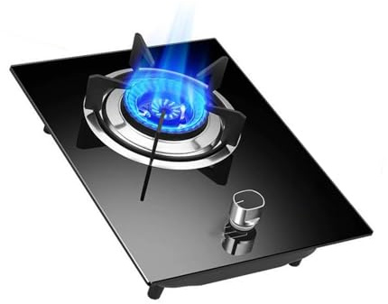 42 Cm Gasherd, Haushalts-LPG/NG-Gasherd, 4,2 KW Feuerring-Arbeitsplattenherd, Mit Flammendurchschlagschutz, Topfgestell Aus Gehärtetem Glass Und Gusseisen(LPG)