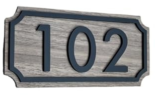 Hausnummer,Hausnummernschild Individuelles Hausnummernschild aus Holz + Acryl, Türschild, Wohnungsschild, Büro, Adressschild, Dropshipping(Black Number,3.14x6.69in)