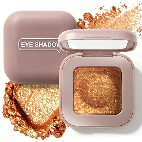 Ombretto Olografico Effetto Camaleonte, Palette di Ombretti Shimmer Multicromatici e Duochrome, Ombretto Metallico Iridiscente, Lunga Tenuta e Altamente Pigmentato – Arancio Rosso