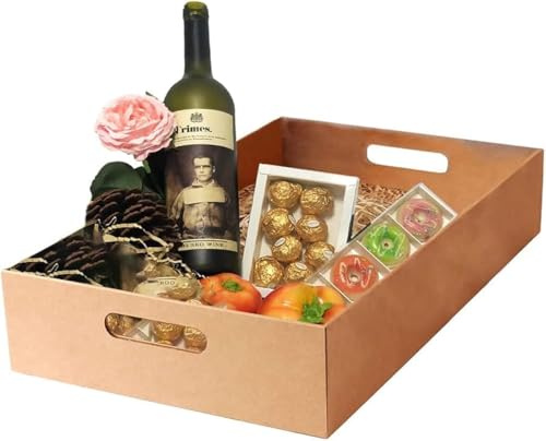 Tezraftaar® 10 x Gift Hamper Tray 16 x 10.5 x 4 Cardboard Empty Patch Tray