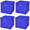 StickandShine 4er Set Blau Faltbox 28 x 28 x 28 cm Aufbewahrungsbox faltbar mit Deckel