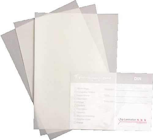 25 Blatt DIN A4 (210x297mm) Transparentpapier klar - weiß 200g/m² exzellente Durchsicht, Premium Qualität