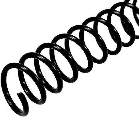 RAYSON Plastic Spiral Binding Coil, 50 Sheets, 4:1 Pitch, 9.5 mm, A4, Black, Pack of 100