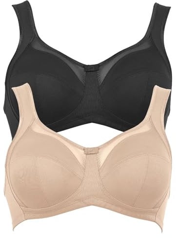 Anita 2er Sparpack Komfort BH Clara 5459 Gr. 75F in 1xhaut 1xschwarz