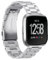 TopTen Fitbit Versa Uhrenarmband, verstellbares Armband für Fitbit-Versa-Smartwatch, Edelstahl, Ersatz-Uhrenband, Sportuhrenarmband, für Gesundheits- und Fitness-Smartwatch M silber