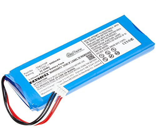 cellePhone Batterie Li-Polymer Compatible avec JBL Pulse 2 (Remplacement pour 5542110P) - 6000mAh