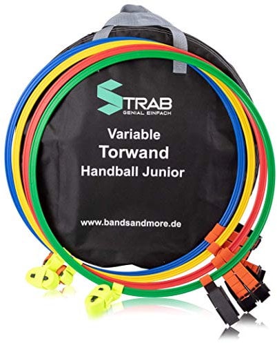 STRAB – Torwand für Handball mit Ringe um professionell und effektiv zu trainieren/Tor-Technik-Set/Handball Training (Handballtor - Ringe Ø70cm)