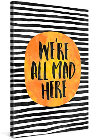 PICANOVA – We're All Mad Here 40x60cm – Premium Leinwanddruck – Kunstdruck Auf 2cm Holz-Keilrahmen Für Schlaf- Und Wohnzimmer Von Elisabeth Fredriksson