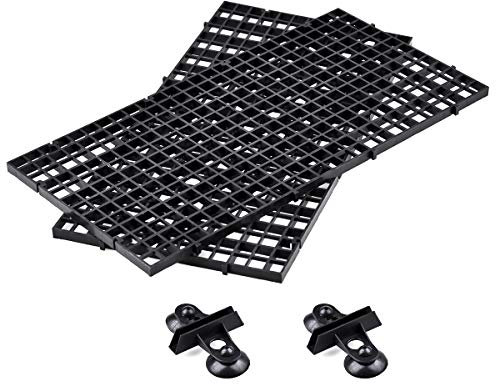 WEAVERBIRD 2 Stück Aquarium Trennwand Kunststoff Gitter Trennwand Tablett Eierbox für Aquarium Aquarium Aquarium Boden Isolation schwarz
