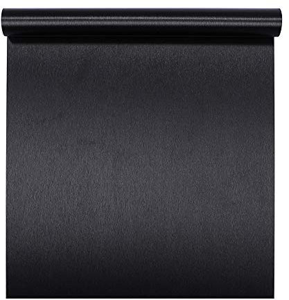 Taogift Selbstklebende Vinyl-Folie, schwarz, gebürstetes Metall, Edelstahl, Kontaktpapier für Geschirrspüler, Kühlschrank, Herd, Geräte, Küchenschränke, Arbeitsplatten, Wände, Backplash 39 x 29 cm