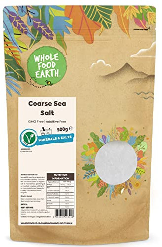 Wholefood Earth Coarse Sea Salt 500 g | GMO Free | Additive Free