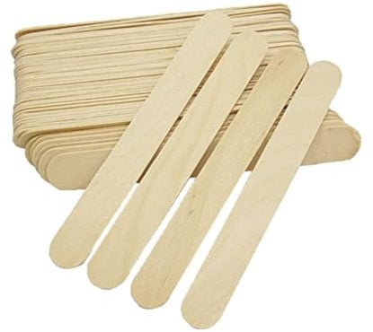 TNBL 50 Pcs Large Disposable Wooden Waxing Spatulas Wax Applicator Sticks for Body Hair Removal 6 inches