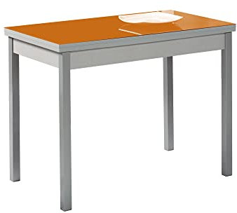 ASTIMESA Mesa de Cocina, Metal, Naranja, 90x50cm