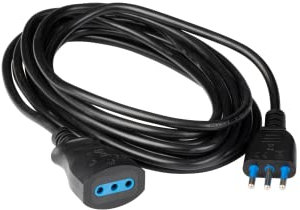 POLYPOOL | PP0381.1XAM Prolunga Elettrica da 3 metri, cavo H05VV-F 3x0,75mmq, Spina e Presa italiana 10A 2P+T – colore nero