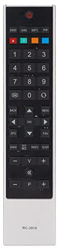 Elprico Remote Control for Toshiba RC‑3910,Replacement Remote Control Applicable for Rc‑3910 32BL502B 46bl702b 19bl502b 19bv500b 32bl702b 32bv5 TV