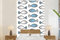 MuchoWow Papier peint Poisson - Motif - Bleu Papier peint photo 145x220 cm Papier peint imprimé