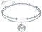 Bracelet de cheville en argent sterling 925, arbre de vie, en argent sterling, sans pierre précieuse, One Size, Argent sterling, Sans pierre précieuse