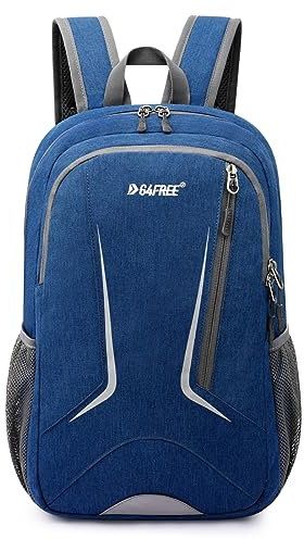 G4Free RFID Hiking Backpack 15L Mini Rucksack Small Backpack Hiking Daypacks Water Resistant Multipurpose Travelling Walking Cycling Schooling for Men Women Kids (Dark Blue)