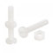 sourcing map 20 Paires Nylon Vis Écrou Assortiment, M4x25mm Fente Tête Cylindrique Vis & M4 Hexagonal Écrous pour Machines, Électronique, Blanc