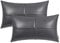 BRAWARM Lendenkissenbezüge aus Kunstleder, 30,5 x 50,8 cm, graues Leder, handgenäht, dekoratives Dekokissen für Couch, Sofa, Bett, Wohnzimmer, Zuhause, Garten, 30,5 x 50,8 cm, 2 Stück