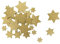 Oblique Unique® Holz Sterne Streudeko verschiedene Größen funkelnde Sterne Tisch Deko Weihnachten Jubiläum Hochzeit Geburtstag Party (Holz Sterne Set 6 Eckig - Gold)