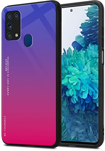 RankOne Gradient Glitter Handy Hülle für Samsung Galaxy M31 (6.4 Inches), Dünne Schlanke Schutzhülle - 4