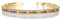 namana Regenbogen Armreif in Bunt für Damen, Manschettenarmband in Gold für Frauen mit bunten Regenbogen-Zirkonia-Steinen, Offener Mehrfarbiger Armreif mit Geschenkbox