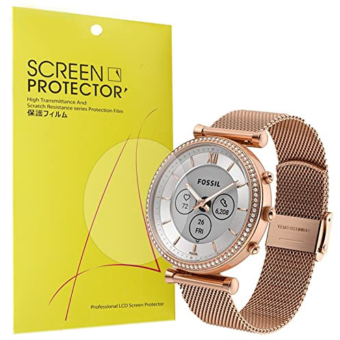 Blueshaweu 6 Pièces Protection Écran pour Fossil Carlie Gen 6 Hybrid - sans Bulles Haute Définition Qualité Supérieure Transparent Doux TPU Film Protection (6 packs)