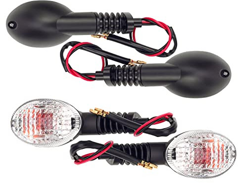 Road Passion 2 Paare Motorrad Blinker Licht 23037-0388 23037-0389 23037-0376 23037-0377 23037-0115 Kompatibel mit KAWASAKI EX250 Ninja 250R 2008-2012/ VN650 Vulcan S 2015-2021/ KLR650 2021-2022