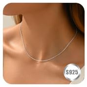 FUNEIA 925 Sterling Silber Kette Damen Verstellbare Halskette Verlängerungskette und einer Breite von 0,75/1/1,2/1,3/1,5 Silberkette Damen 925 ohne anhänger 40CM-60CM