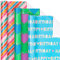 Holijolly Geburtstag Wrapping Paper Roll.Mini Roll Happy Birthday-Schriftzug/Herz/Streifendesign, Kinder Geschenk Wrapping auf 43.2 cm X 3.05 m, 3 Rollen (42.5 sq.ft.ttl.)