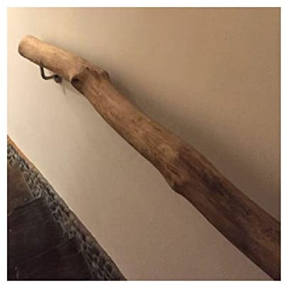 Handlauf Innentreppengeländer Balkongeländer Mit Natürlichen Ästen Astverarbeitung, Kein Festes Muster Wandmontiertes Hausgartenkorridor-Loft-Terrassengeländer (Farbe: Holzmaserung, Größe:
