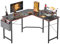 CubiCubi Gaming Tisch Eckschreibtisch 120x120cm, Schreibtisch mit Monitorständer und Seitlicher Aufbewahrungstasche, Gaming Schreibtisch L Form, Computertisch, Kohlefaser Schwarz