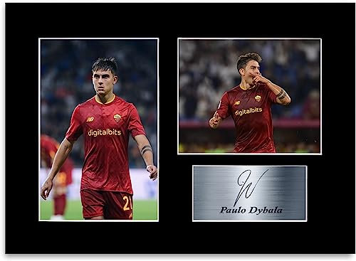 Generic - Poster con foto autografata del calciatore Paulo Dybala, formato A4, per soggiorno