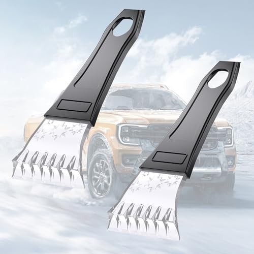 2024 Eiskratzer Auto Scheibenenteiser Auto Eiskratzer Eisbrecher Auto Schneeschieber,Langlebiger Stabiler Profi Eisschaber mit Eisbrecherkante,Scheibenkratzer Auto zum Entfernen von Frost Schnee Eis