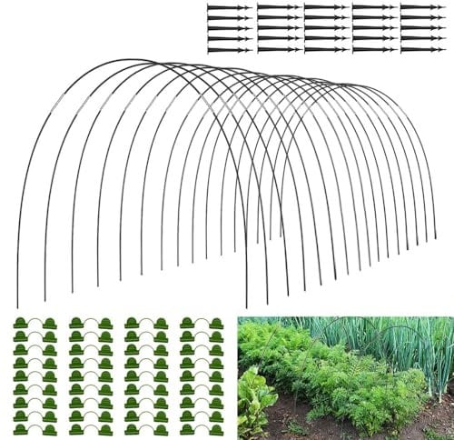 Anyingkai Garden Arceaux pour Serre Tunnel,Cerceau De Serre De Jardin,Kit De Maison De Cerceau De Jardin,Cadre pour Serre De Jardin, Arceaux pour Serre Tunnel pour La Protection des Plantes (50PCS)