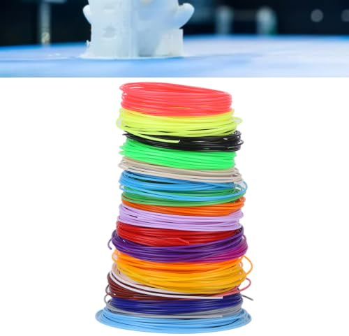 20 Farben 1,75 Mm PCL-Filament-Nachfüllungen, Kompatibel mit Niedertemperatur-3D-Stift, Wiederverwendbar, 80–100 ℃