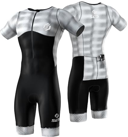 SLS3 Triathlon Suits Mens - Aerodynamic Sleeved Mens Tri Suit | Lightweight Trisuit with Premium FX Fabrics - 2 Pockets