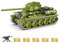 Qter Tiger Panzer Klemmbaustein Modell, Technik Militär Tank MOC Bausteine Set Sammlung Geschenk für Erwachsene (528 Teile) (T34 Panzer)